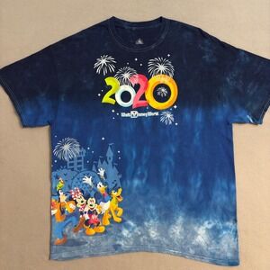 Walt Disney World 2020 Tie Dye T-Shirt XL Mickey & Friends Fireworks